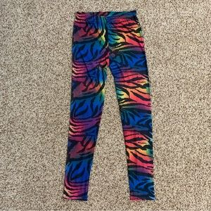 Rainbow zebra leggings
